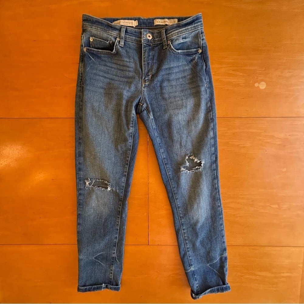 Pilcro and the Letterpress 27 slim boyfriend distressed jeans